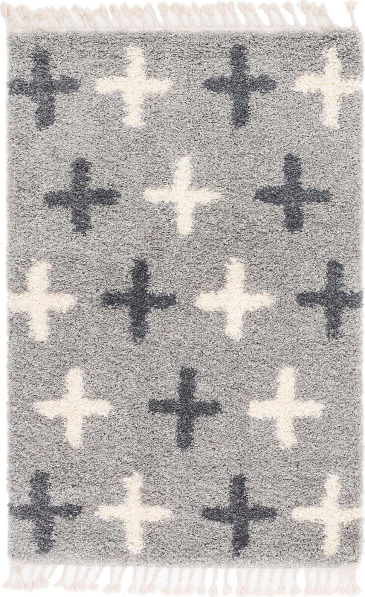 Unique Loom Hygge Shag T-HYGE2 Black and White Area Rug – Incredible ...