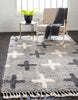 Unique Loom Hygge Shag T-LAGOM7 Light Gray Area Rug Rectangle Lifestyle Image Feature