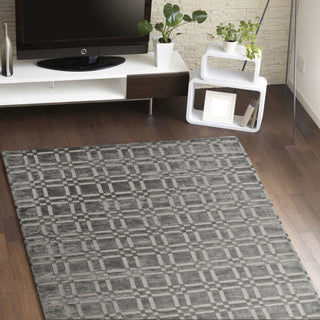 Bashian Radiance I163-WZ Pewter Area Rug Room Scene Feature