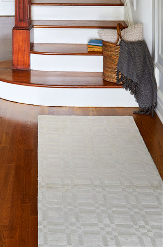 Bashian Radiance I163-WZ White Area Rug Runner Room Scene