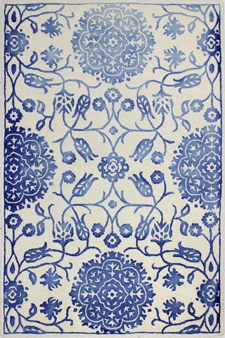 Bashian Impressions I166-RBW113 Ivory/Blue Area Rug main image