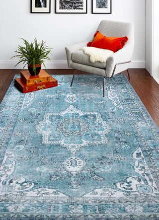 Bashian Impressions I166-NR111 Teal Area Rug