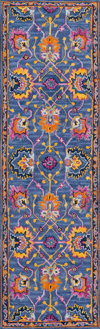 Momeni Ibiza IBI-3 Blue Area Rug Runner Image