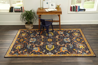 Momeni Ibiza IBI-3 Charcoal Area Rug Room Image Feature