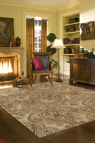 Momeni Imperial Court IC-08 Sand Area Rug Roomshot Feature