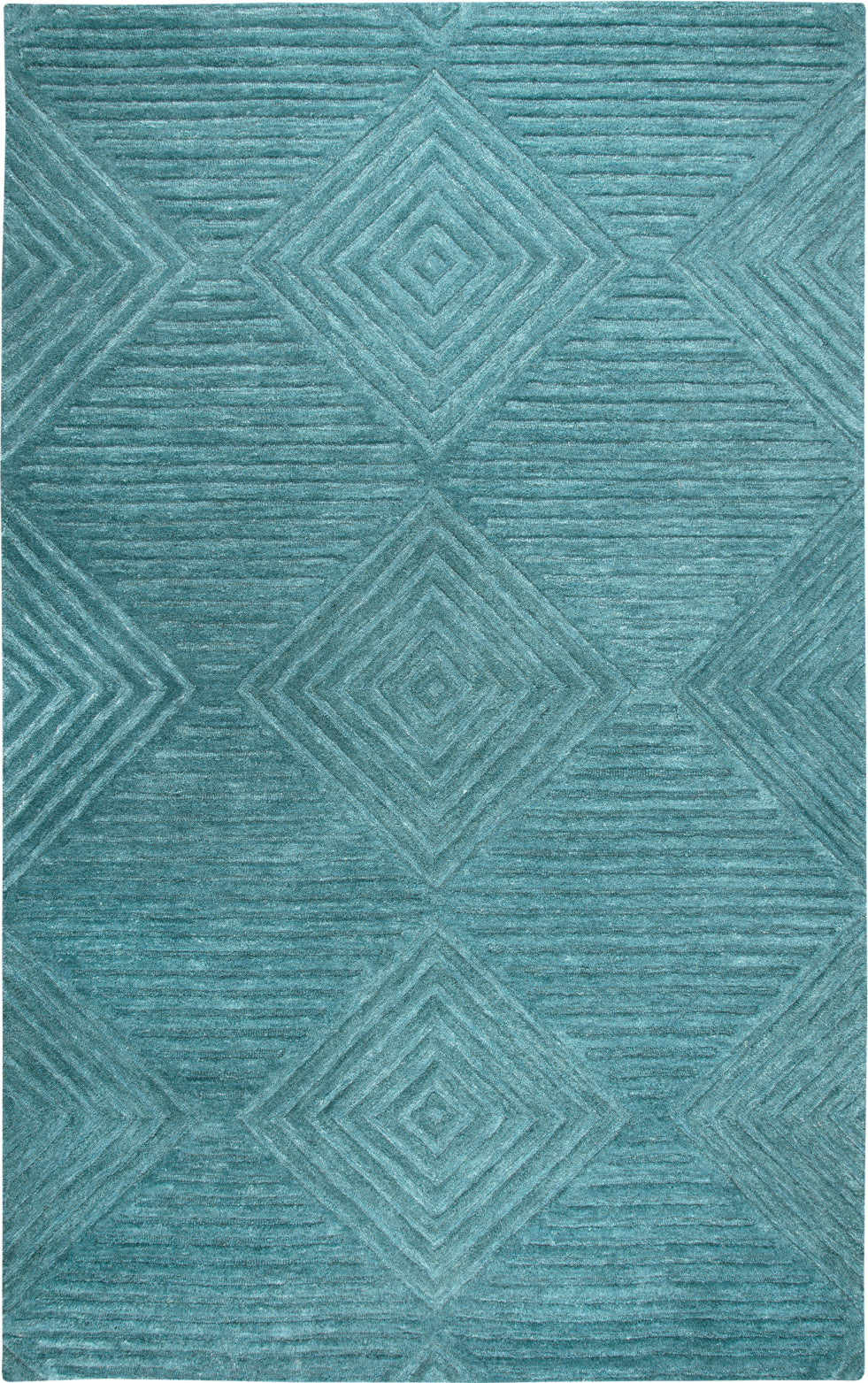 Rizzy Home ID918A Teal 9' x 12' Hand-Tufted Area Rug 