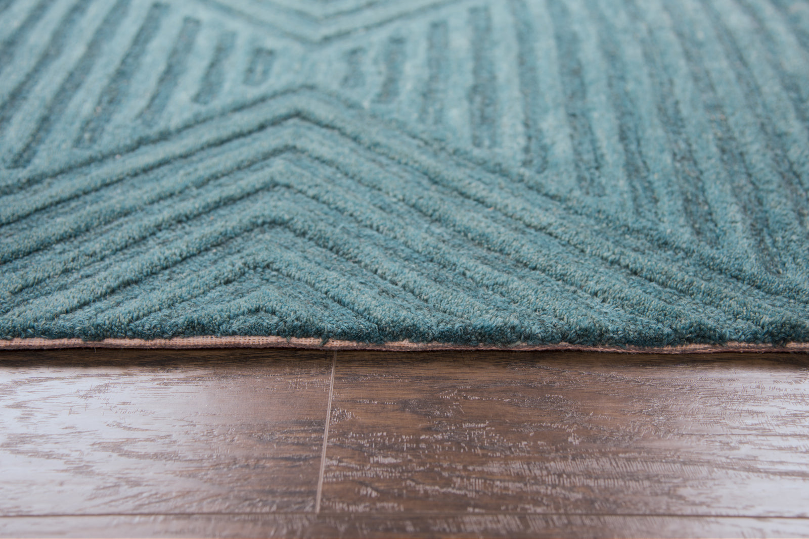 Rizzy Home ID918A Teal 9' x 12' Hand-Tufted Area Rug 