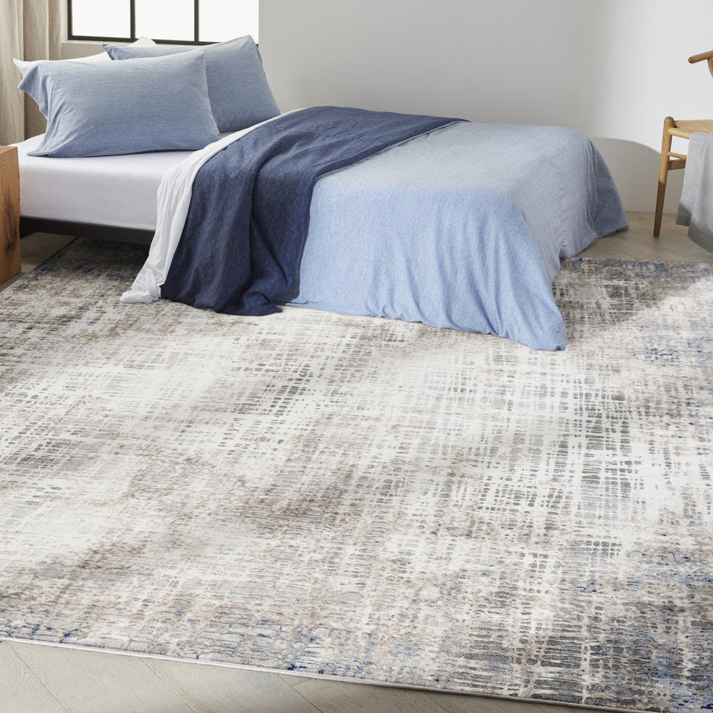 Calvin Klein CK022 Infinity IFN01 Blue Multicolor Area Rug Room Scene Feature