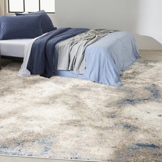 Calvin Klein CK022 Infinity IFN05 Ivory/Grey/Blue Area Rug Main Image