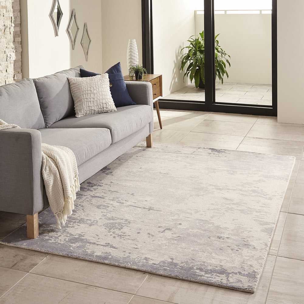 Momeni Illusions IL-03 Blue Area Rug Room Scene Feature