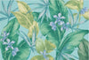 Trans Ocean Illusions 3308/04 Tropical Leaf Blue by Liora Manne