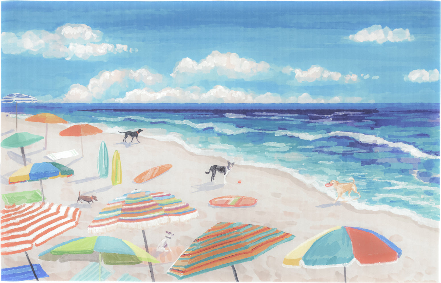 Liora Manne Front Porch Beach Dog Rugs