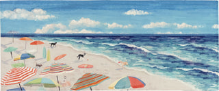 Trans Ocean Illusions 3309/04 Dog Beach Blue by Liora Manne