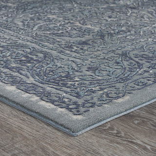 LR Resources Imagine Daytime Dusk Niagara Blue Area Rug Angle Image