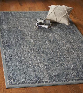 LR Resources Imagine Daytime Dusk Niagara Blue Area Rug Lifestyle Image