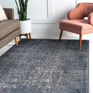 LR Resources Imagine Daytime Dusk Niagara Blue Area Rug Lifestyle Image Feature