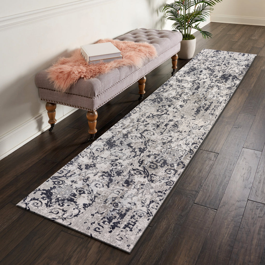 LR Resources Imagine Gray Oasis Area Rug Lifestyle Image Feature