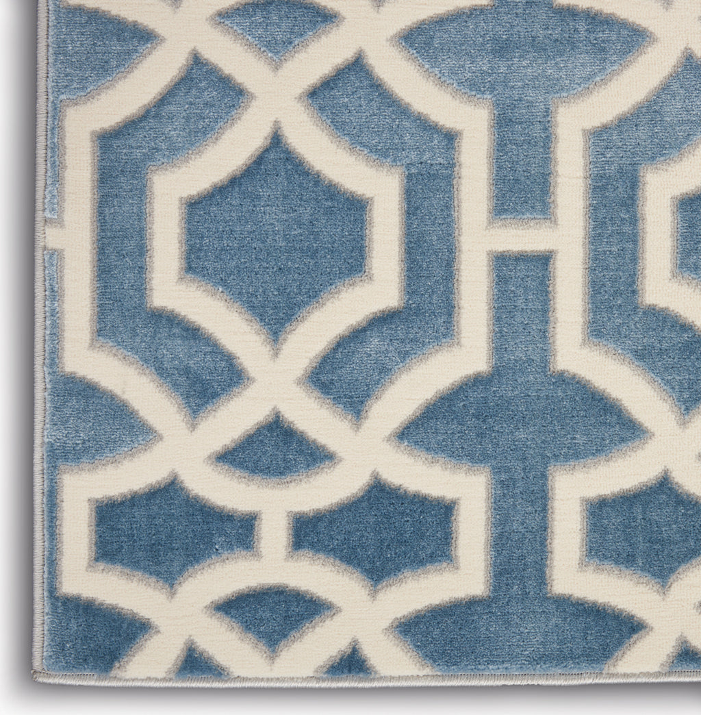 Nourison Joli IMHR2 Blue/White Area Rug by Inspire Me! Home Decor Room Image Feature