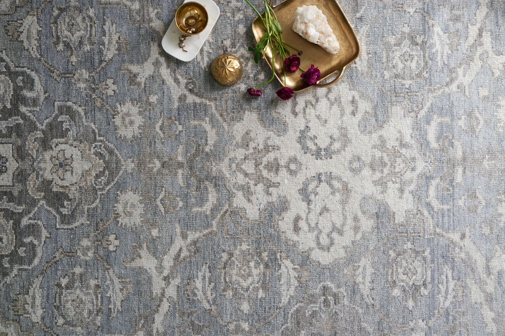 Loloi Imperial IM-03 Slate Area Rug Corner Image Feature