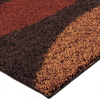 Orian Rugs Impressions Shag Ring of Fire Mocha Area Rug Corner Image