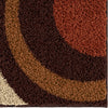 Orian Rugs Impressions Shag Ring of Fire Mocha Area Rug Close up