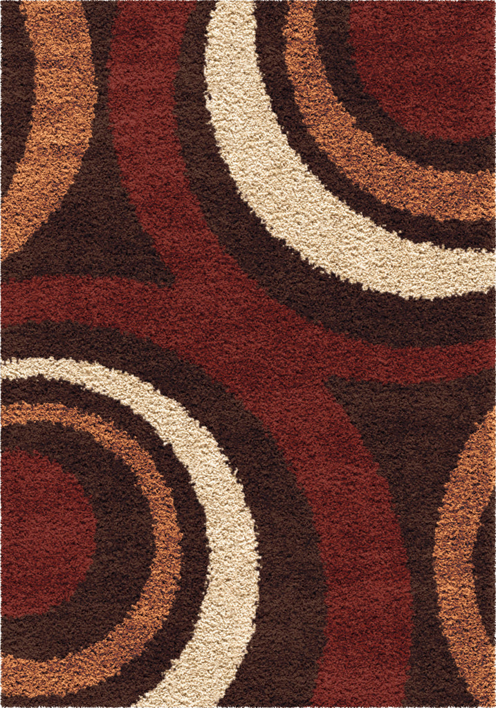 Orian Rugs Impressions Shag Ring of Fire Mocha Area Rug main image