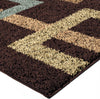 Orian Rugs Impressions Shag Cuffing Mocha Area Rug Corner Image
