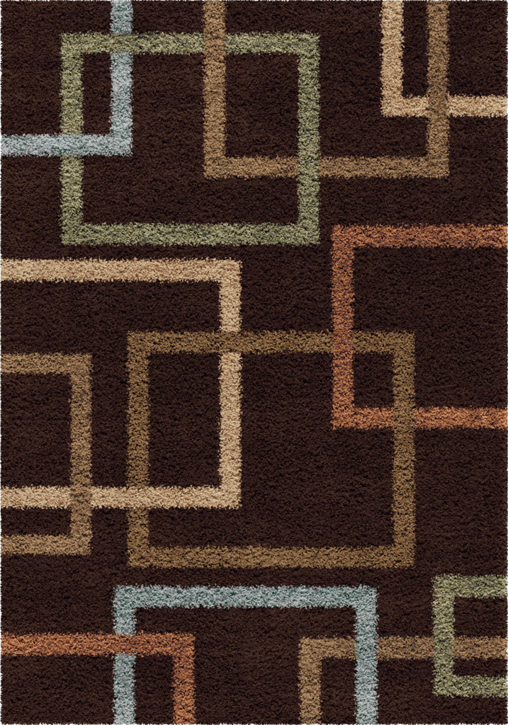 Orian Rugs Impressions Shag Cuffing Mocha Area Rug main image