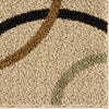 Orian Rugs Impressions Shag Circle Design Bisque Area Rug Close up