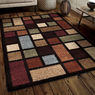 Orian Rugs Impressions Shag Domino Multi Area Rug Lifestyle Image Feature