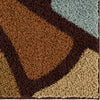 Orian Rugs Impressions Shag Circle Bloom Multi Brown Area Rug Close up