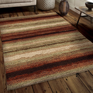Orian Rugs Impressions Shag Sundown Red Area Rug Lifestyle Image Feature