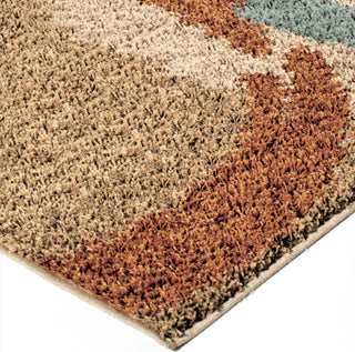 Orian Rugs Impressions Shag Hand Drawn Circles Multi Area Rug Corner Image