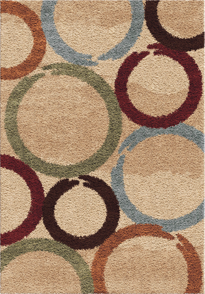 Orian Rugs Impressions Shag Hand Drawn Circles Multi Area Rug main image