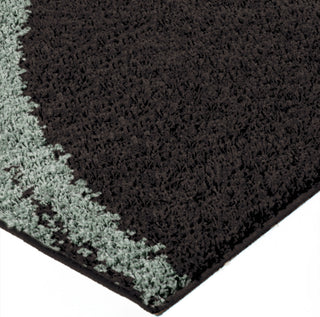 Orian Rugs Impressions Shag Woodford Black Area Rug Corner Image