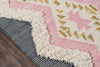 Momeni Indio IND-1 Pink Area Rug by Novogratz Close up