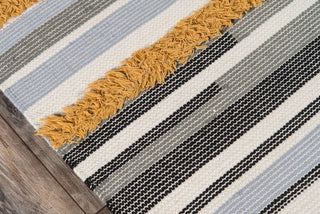 Momeni Indio IND-6 Mustard Area Rug by Novogratz Close up