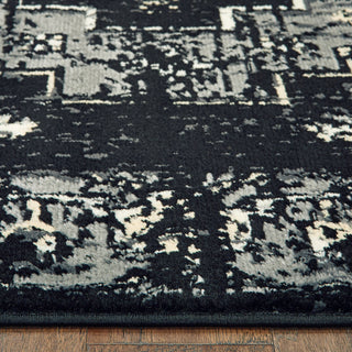 LR Resources Infinity 81308 Black Gray Area Rug Alternate Image