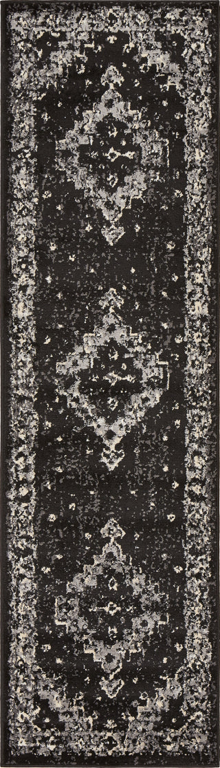 LR Resources Infinity 81308 Black Gray Area Rug 