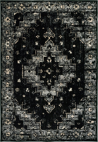 LR Resources Infinity 81308 Black Gray Area Rug 