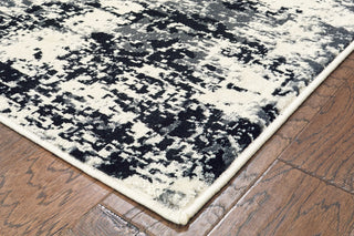 LR Resources Infinity 81309 White Black Area Rug Alternate Image