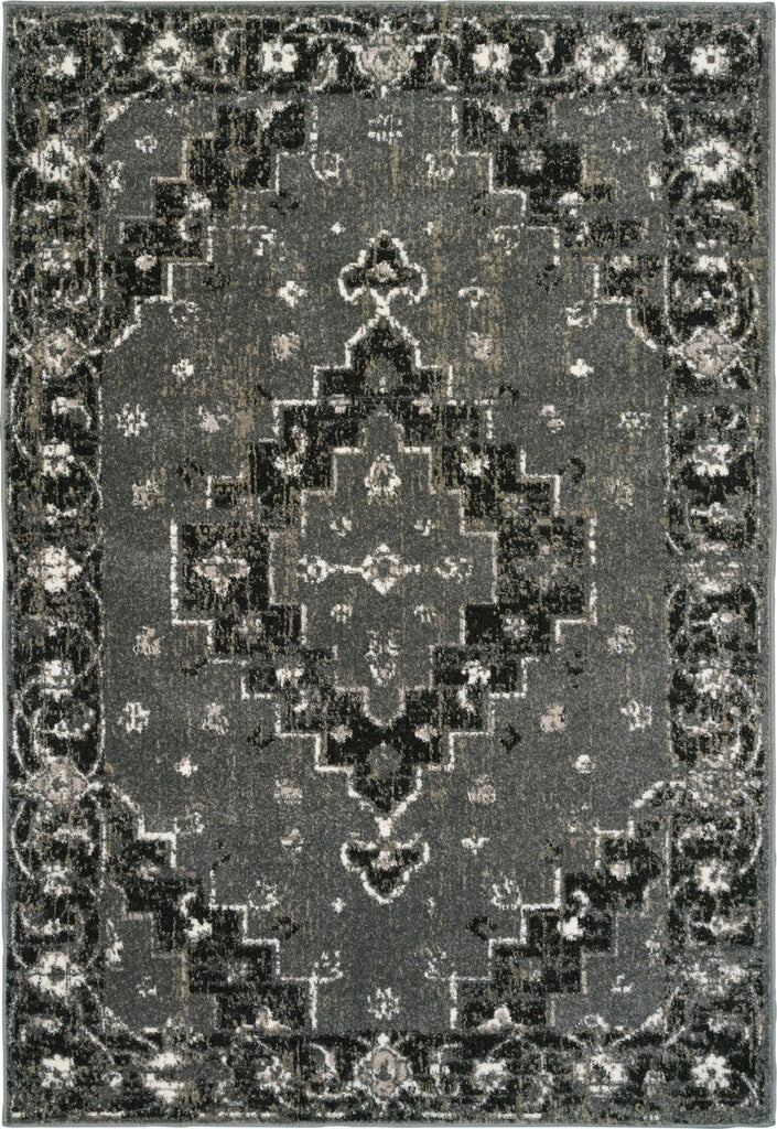 LR Resources Infinity 81310 Titanium/Black Area Rug main image