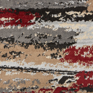 LR Resources Infinity 81311 Anthra / Burgundy Area Rug Alternate Image