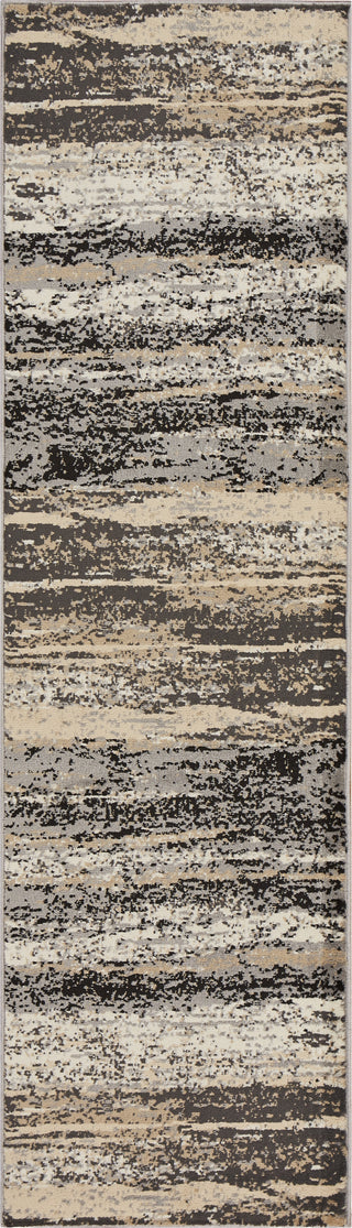 LR Resources Infinity 81313 Gray / Black Area Rug 