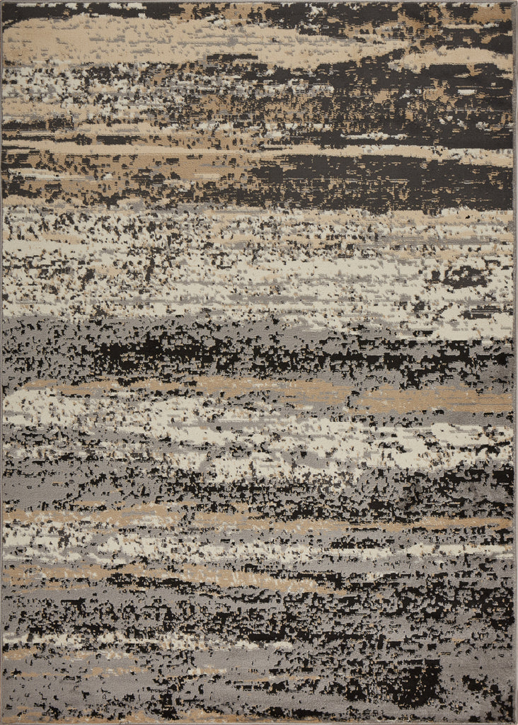 LR Resources Infinity 81313 Gray / Black Area Rug main image