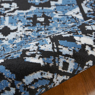 LR Resources Infinity 81316 Black/Sky Blue Area Rug Alternate Image