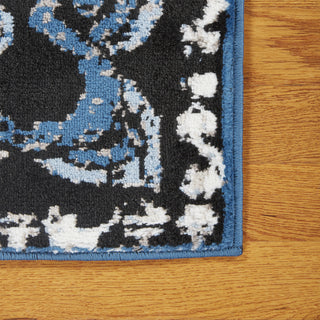 LR Resources Infinity 81316 Black/Sky Blue Area Rug Alternate Image