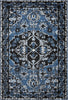LR Resources Infinity 81316 Black/Sky Blue Area Rug 