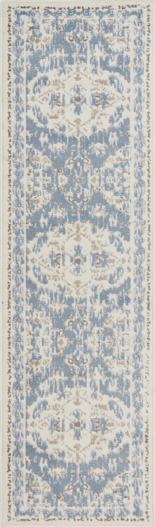 LR Resources Infinity 81317 White/Light Blue Area Rug 