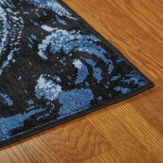 LR Resources Infinity 81318 Black/Sky Blue Area Rug Alternate Image